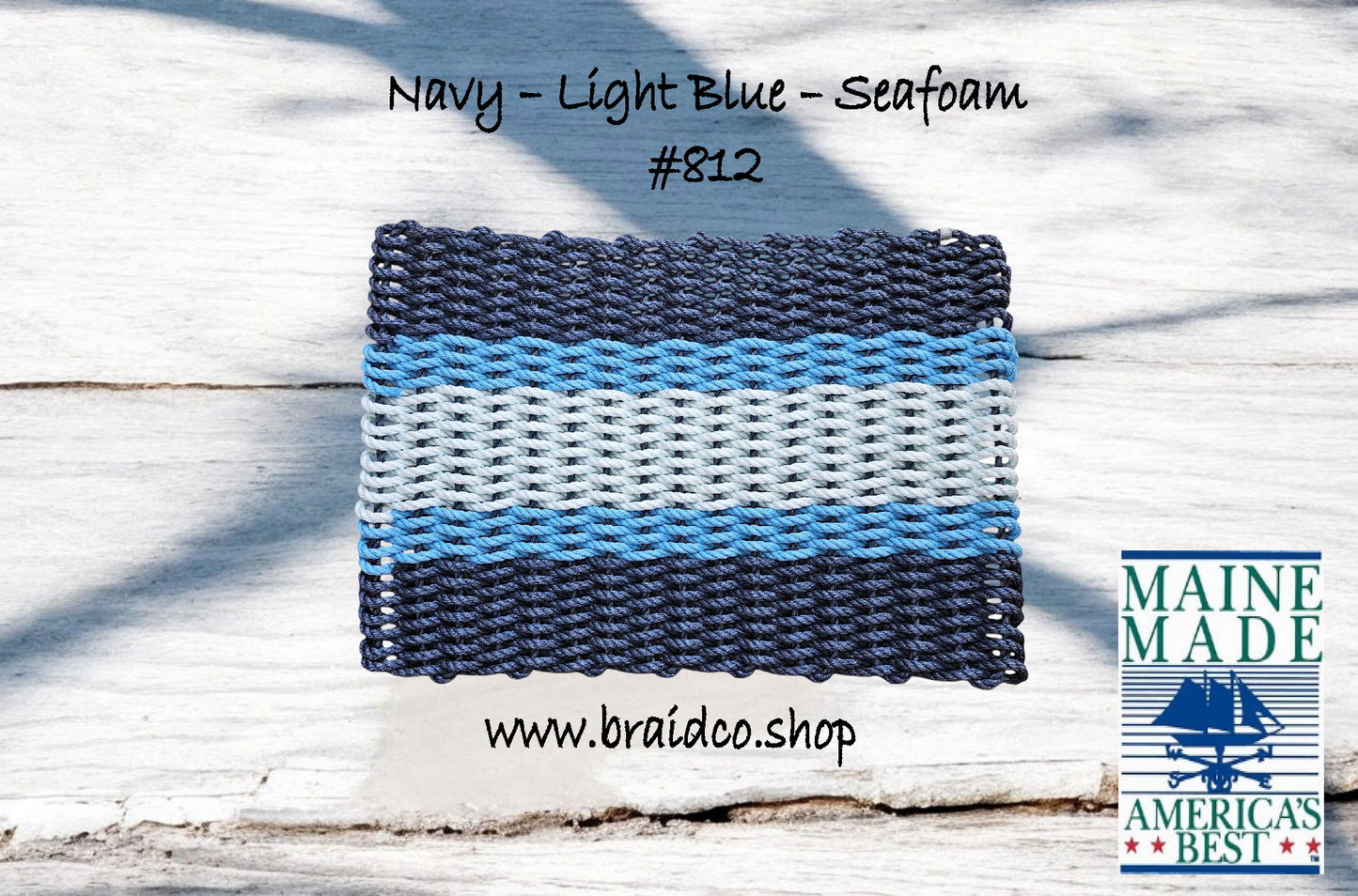 812 Handcrafted Woven Rope Door Mats - Maine in Maine